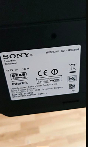Sony bravia 49xg8196 49 - kd-49xg8196,