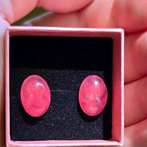 Rhodochrosit ohrstecker 925 - ohrstecker,