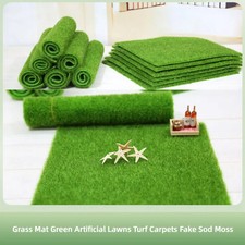 Künstliche Gras Matte Puppenhaus Dekoration Garten Moos 15 cm