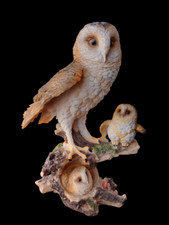 Dekofigur XL Eule mit 2 Jungen