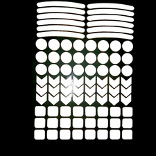 84 x Reflektor Aufkleber Reflexfolie Silber Reflexsticker Fahrradaufkleber
