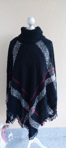 Damen strick poncho onesize - strick,