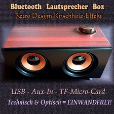 Bluetooth-Receiver Lautsprecher 📻 *Retro Design Kirschholz Optik* - 👍👍👍👍🥇