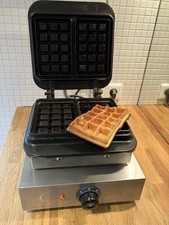 Profi Waffeleisen Belgische Waffel Emaillierte Guss Backplatten 2,2KW