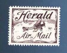 ein   alter  LUFTPOSTaufkleber