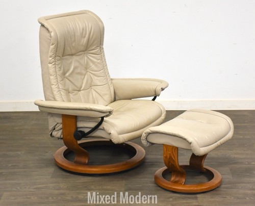 Beige leather stressless - leather,