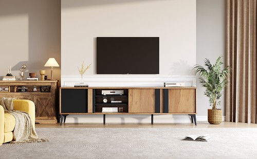 Sonnenh schrank schwarz 180 - sonnenh, tv-schrank