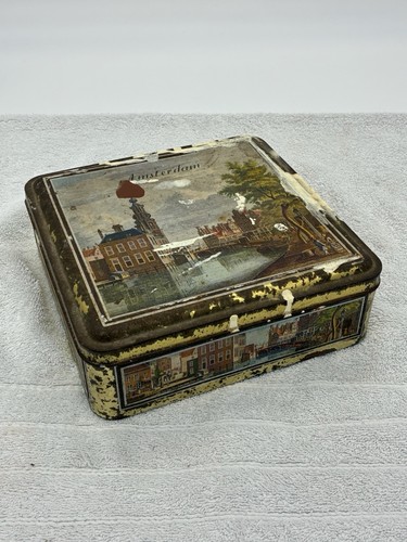 Vintage blechdose amsterdam - blechdose,