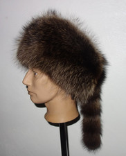 Waschbär Pelz Mütze XXL