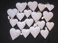 Neuwertig 18 schöne Herzen  "Weihnachtsdekoration ,, Metall,  versch. Größen,