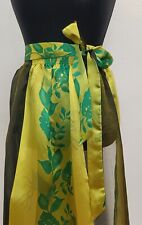 Vintage deutsche Dirndl Halbschürze Gr. 38 gestreift Polyester Oktoberfest gebraucht 