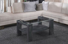 Couchtisch Loren Wohnzimmertisch Tisch Glastisch Glas Glasplatte Ablage 100cm