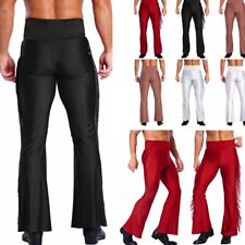 DE ranrann Herren Latein Tanzhose Standardtanz Jazz Tango Schlaghose mit Frasnen