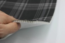 Grauer GTI-Karo-Autopolsterstoff - VW Golf MK7 - 3 mm Schaumstoff - 59" -...