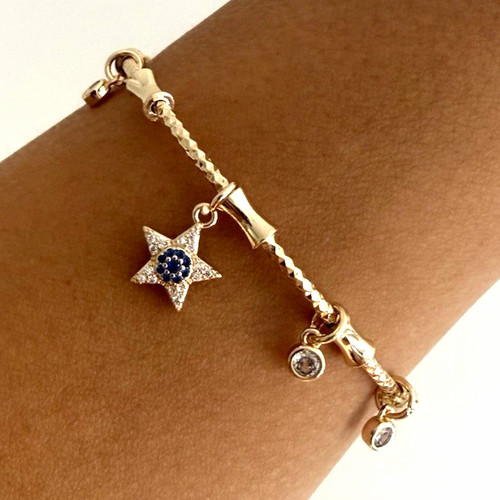 Charm armband gold stern - charm-armband,