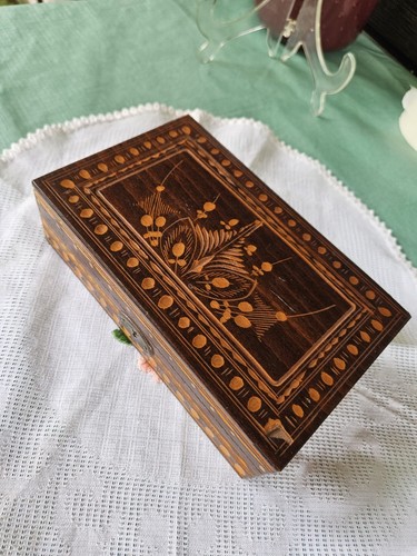 Vintage holzbox schatulle - vintage,