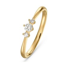 585 Gold Ring von Christ Gr. 47 - neu drei Diamanten  Trilogie Verlobungsring