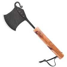 Geschmiedete Küchenaxt mit Holzgriff, Hackbeil, Hackmesser, Axt, Beil Küchenbeil