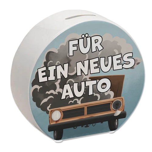 Für ein neues - auto, spardose