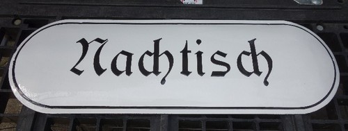 Altes emailschild nachtisch - altes,
