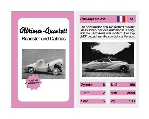 Auto quartett großformat - quartett,