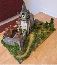 Diorama Burg Schloss ,  H0/1:87 , mit Beleuchtung