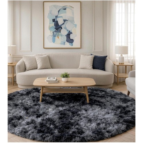Teppich rund 100cm - , shaggy