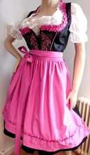 Festtags Balkonette Dirndl Hochzeitsdirndl mit Strass  pink Gr 38