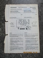 BLAUPUNKT   Autoradio  Mannheim   Schaltbild  + Anweisungen