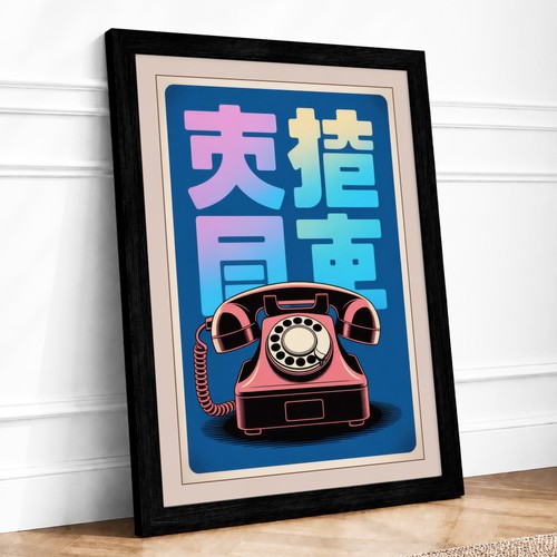 Telefon und neon typ - telefon,