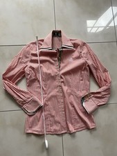 Fior Da Liso Damen Bluse, Größe 38, Gestreift Orange Weiß