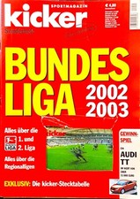 Kicker Sportmagazin Sonderheft - Bundesliga 2002 / 2003 mit Stecktabelle