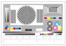 Objektiv-Drucker-Kamera Testtafel   - Messtafel Größe 35 x 50 cm Test-Chart