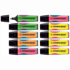 STABILO Textmarker BOSS SPLASH 4 Farben / 10 Stück gelb grün orange pink