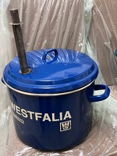 Einkochtopf Westfalia Elektro, emailliert, blau, klein.