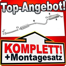 Auspuff für PEUGEOT 206 CC 1.6 16V 2000-2005 +Rohr Auspuffanlage