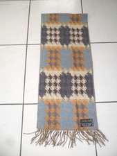 Cashmink Schal -  Farbe hell blau beige grau, Hahnentritt-Muster, ungetragen