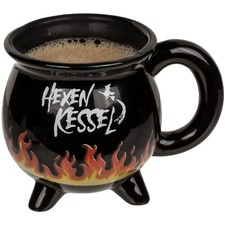 Tasse Becher »Hexenkessel« Keramik Zauber-Effekt reagiert auf Wärme Hot & Cold