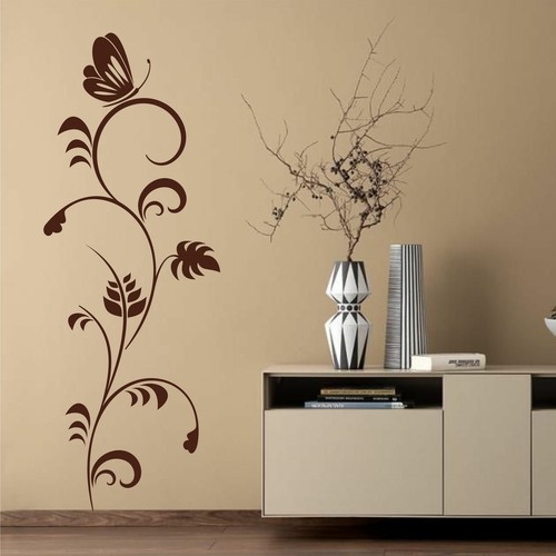 Wandtattoo ranke schmetterling - wandtattoo,