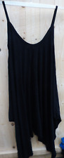 26157. Jumpsuit Hosenkleid  schwarz Spaghettiträger  Gr. 50  Marietta