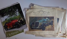 12 Kunstdrucke Plakate ARAL Oldtimer Sammelposter  + Kaldender 1989 41 x 33 cm