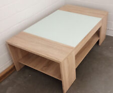 Couchtisch Holz  mit Milchglasscheibe