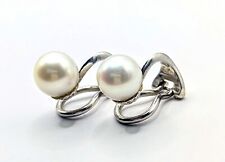 Vintage Perlen Ohrringe / Ohrclips 585 Weißgold 14kt 3,63 Gramm Art.-Nr:1714