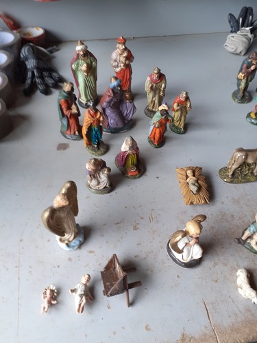 44x krippenfigur antik - 44x,