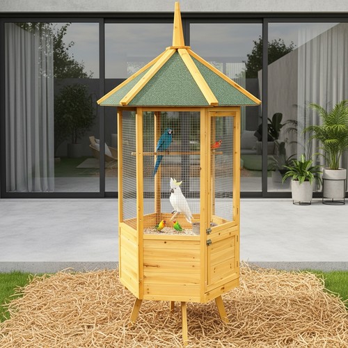Vogelvoliere eck vogelkäfig - vogelvoliere, 6-eck
