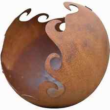 Gartendeko Kugel zum Bepflanzen Metall mit Edelrost Gartenkugel Schale 30cm