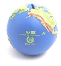 Spardose Weltkugel Globus 25 Jahre Axse Welt der Comicfiguren,Sehr guter Zustand