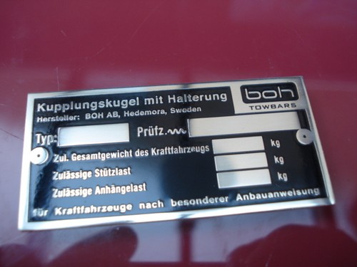 Typenschild schild spoth - spoth, ahk