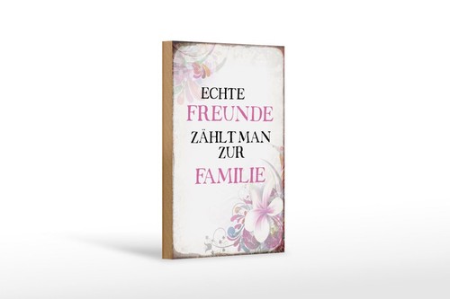 Holzschild echte freunde - echte,