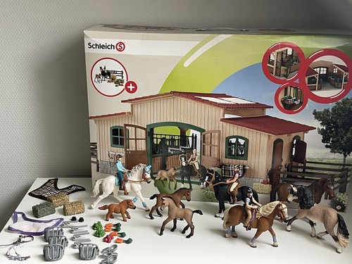 Schleich pferdestall mit extra - pferdestall,